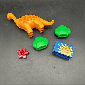 Lego Duplo Orange Dinosaur and Colorful Blocks Set